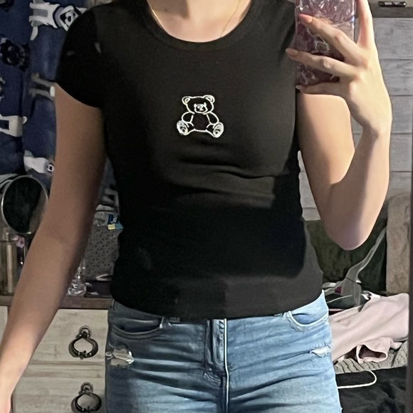 Black Teddy Bear Shirt🧸⚠️BRAND NEW⚠️ - Picture 3 of 3